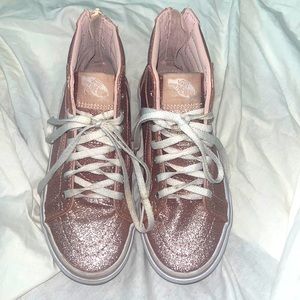 Vans Girls Pink Glitter shoes size 1.5